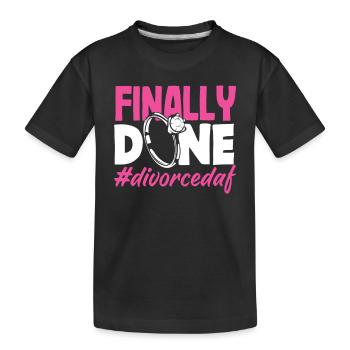 Finalement divorcé - T-shirt bio Premium Enfant - noir - Devant