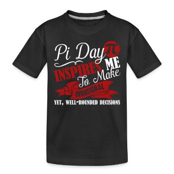Pi Day Pi Day Inspires Me - Kids' Premium Organic T-Shirt - black - Front