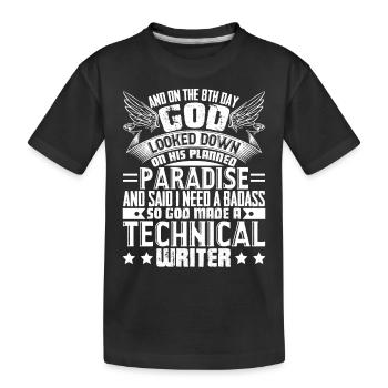 Technical Writer God Made Technical Writer - Kids' Premium Organic T-Shirt - black - Front
