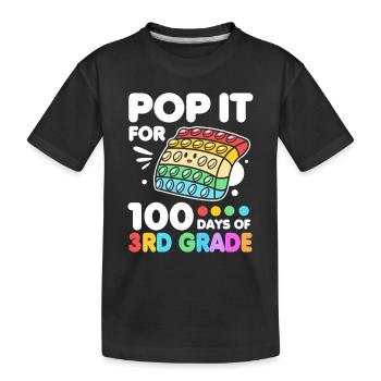 3. Klasse - Kinder Premium Bio T-Shirt - Schwarz - Vorne