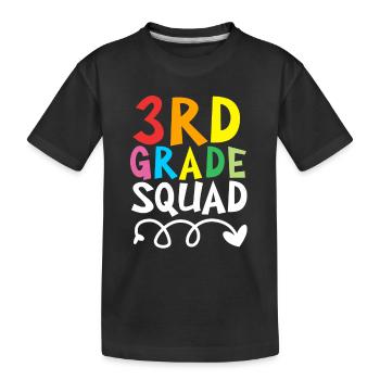 3rd Grade - Kids' Premium Organic T-Shirt - black - Front