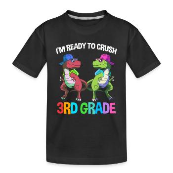3. Klasse - Kinder Premium Bio T-Shirt - Schwarz - Vorne