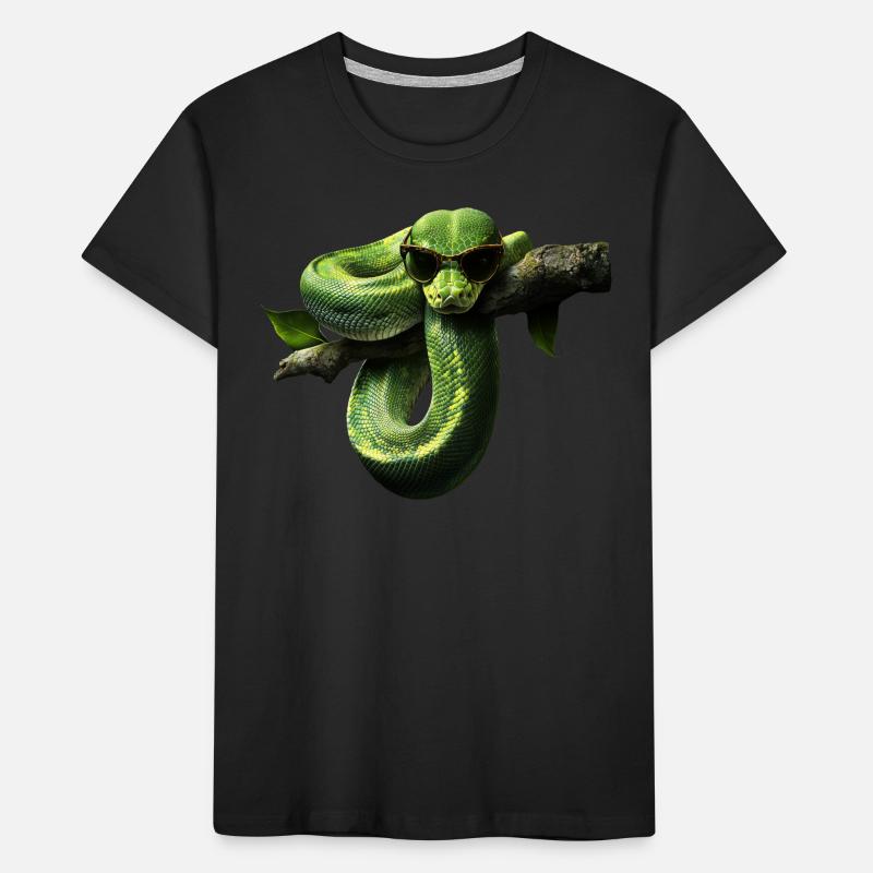 Green Tree Python Snakes Lover Terrarium Kids' Premium Organic T-Shirt