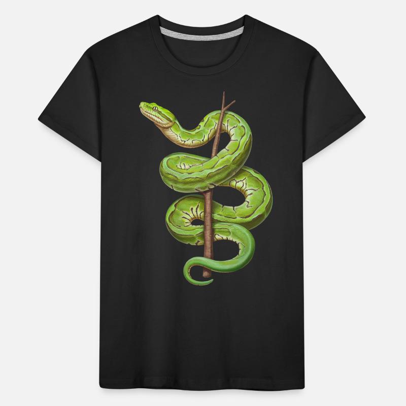 Green Tree Python Snakes Lover Terrarium Kids' Premium Organic T-Shirt