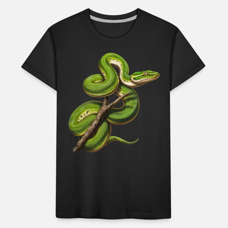 Green Tree Python Snakes Lover Terrarium Kids' Premium Organic T-Shirt
