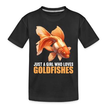 poisson rouge - T-shirt bio Premium Enfant - noir - Devant