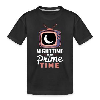 Funktioneller Sarkasmus-morgen Für Nachteulen - Kinder Premium Bio T-Shirt - Schwarz - Vorne