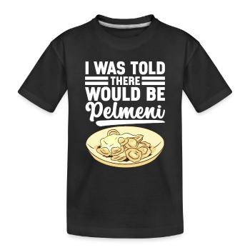 Pelmeni Russian Cuisine - Kids' Premium Organic T-Shirt - black - Front