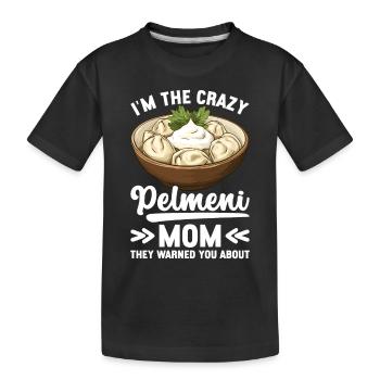Pelmeni Russian Cuisine - Kids' Premium Organic T-Shirt - black - Front