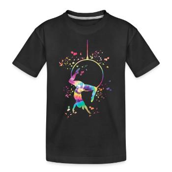 Anneau aérien Aerialist Anneau d’air Lyra - T-shirt bio Premium Enfant - noir - Devant