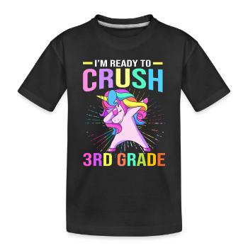 3. Klasse - Kinder Premium Bio T-Shirt - Schwarz - Vorne