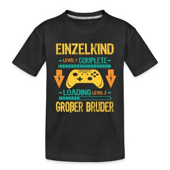 Only Child Complete - Loading Big Brother 2026 - Kids' Premium Organic T-Shirt - black - Front