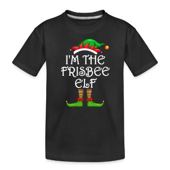Je suis le frisbee Elf Chemise Famille Assortie - T-shirt bio Premium Enfant - noir - Devant