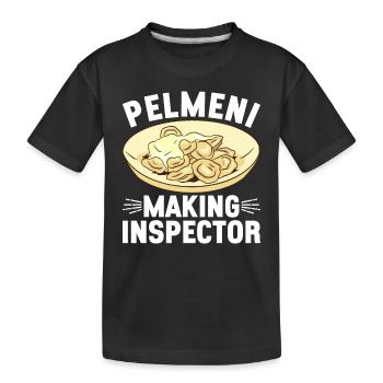 Pelmeni Russian Cuisine - Kids' Premium Organic T-Shirt - black - Front