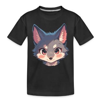 Renards gris Renard gris - T-shirt bio Premium Enfant - noir - Devant