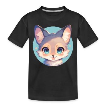 Renards gris Renard gris - T-shirt bio Premium Enfant - noir - Devant