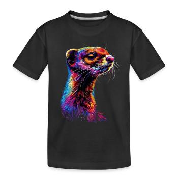 Wiesel - Kinder Premium Bio T-Shirt - Schwarz - Vorne