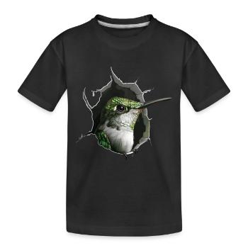 Kolibri - Kinder Premium Bio T-Shirt - Schwarz - Vorne