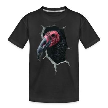 Geier - Kinder Premium Bio T-Shirt - Schwarz - Vorne