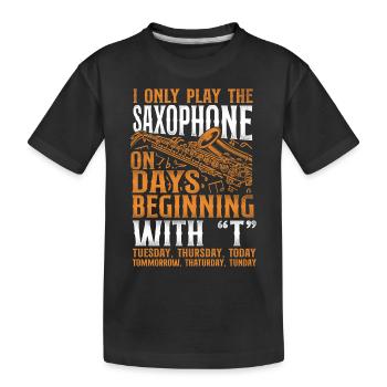 Saxophones Je ne joue que le - T-shirt bio Premium Enfant - noir - Devant