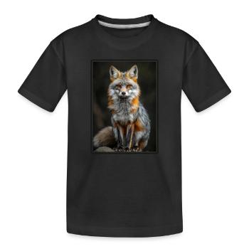 Renards gris Renard gris - T-shirt bio Premium Enfant - noir - Devant