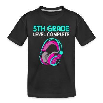 5th Grade - Kids' Premium Organic T-Shirt - black - Front