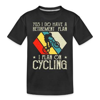 Je prévois de faire du vélo - T-shirt bio Premium Enfant - noir - Devant