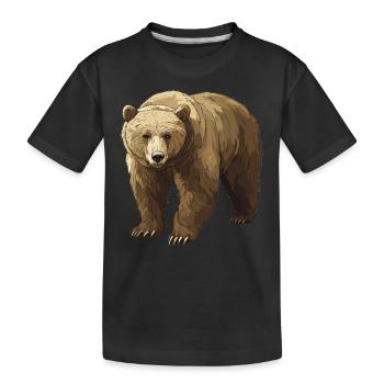 Grizzlis Ours grizzly - T-shirt bio Premium Enfant - noir - Devant