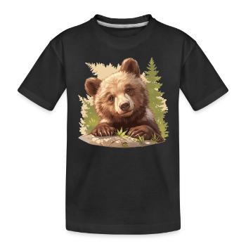 Grizzlis Ours grizzly - T-shirt bio Premium Enfant - noir - Devant