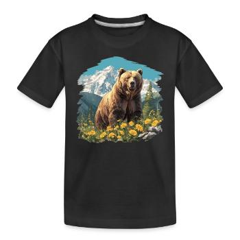 Grizzlis Ours grizzly - T-shirt bio Premium Enfant - noir - Devant