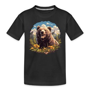 Grizzlis Ours grizzly - T-shirt bio Premium Enfant - noir - Devant