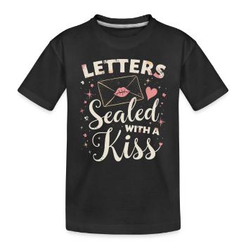 Romantic Nostalgia Vintage Romance Classic Love - Kids' Premium Organic T-Shirt - black - Front