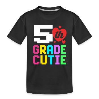 5th Grade - Kids' Premium Organic T-Shirt - black - Front
