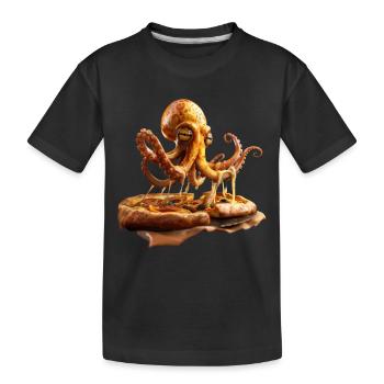 Tintenfisch - Kinder Premium Bio T-Shirt - Schwarz - Vorne