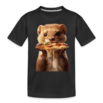 Wiesel - Kinder Premium Bio T-Shirt - Schwarz - Vorne