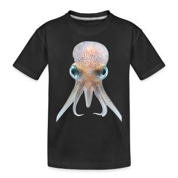 Tintenfisch - Kinder Premium Bio T-Shirt - Schwarz - Vorne