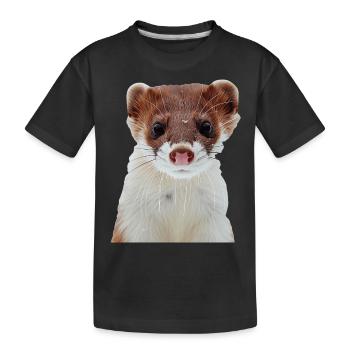 Wiesel - Kinder Premium Bio T-Shirt - Schwarz - Vorne
