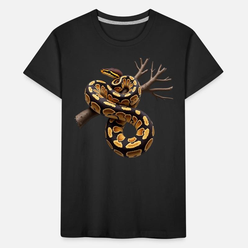 King Python Snakes Lover Terrarium Python Kids' Premium Organic T-Shirt