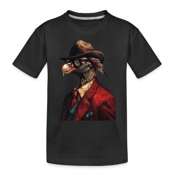 Geier - Kinder Premium Bio T-Shirt - Schwarz - Vorne