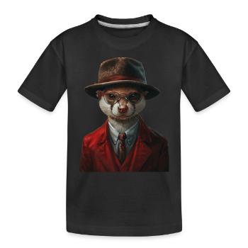 Wiesel - Kinder Premium Bio T-Shirt - Schwarz - Vorne