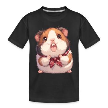 Meerschweinchen - Kinder Premium Bio T-Shirt - Schwarz - Vorne