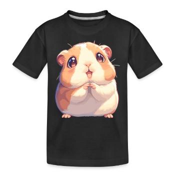 Meerschweinchen - Kinder Premium Bio T-Shirt - Schwarz - Vorne