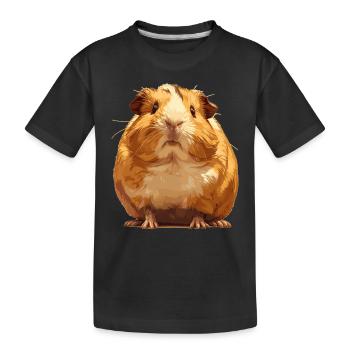 Meerschweinchen - Kinder Premium Bio T-Shirt - Schwarz - Vorne