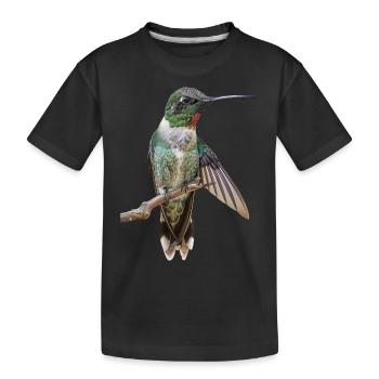 Kolibri - Kinder Premium Bio T-Shirt - Schwarz - Vorne