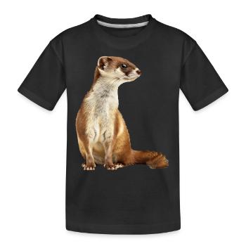 Wiesel - Kinder Premium Bio T-Shirt - Schwarz - Vorne