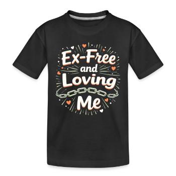 Separation empowerment, self-love, new beginnings - Kids' Premium Organic T-Shirt - black - Front