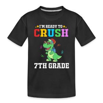 7. Klasse - Kinder Premium Bio T-Shirt - Schwarz - Vorne
