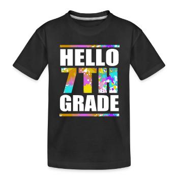 7. Klasse - Kinder Premium Bio T-Shirt - Schwarz - Vorne