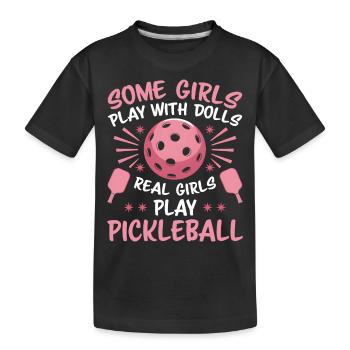 Pickleball Dire Fille Blague Pickleball Cadeau - T-shirt bio Premium Enfant - noir - Devant