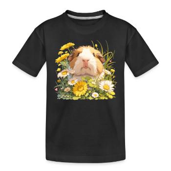 Meerschweinchen - Kinder Premium Bio T-Shirt - Schwarz - Vorne